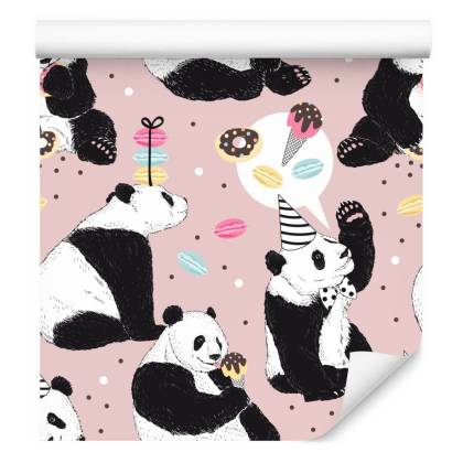 Tapeta Dla Dzieci - Panda I Słodycze