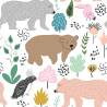 Tapeta Dla Dzieci - Kolorowe Niedźwiadki I Ptaszki