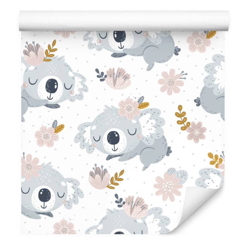 Tapeta Misie Koala Kwiaty