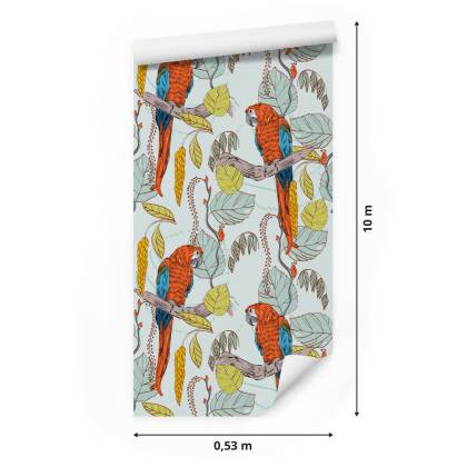 Tapeta – Piękne Kolorowe Papugi