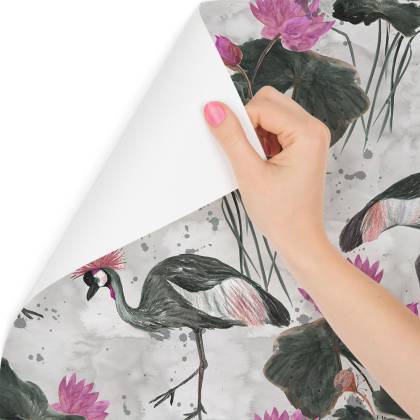 Tapeta – Piękne Ptaki I Kwiaty