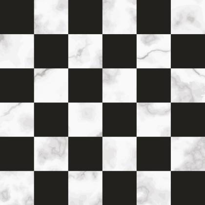 Tapeta Luksusowa Czarno - Biała Krata Na Wzór Marmuru