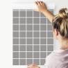 Tapeta Nowoczesna Minimalistyczna Szaro - Biała Krata