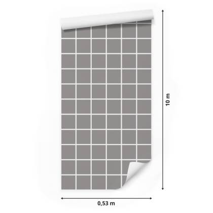 Tapeta Nowoczesna Minimalistyczna Szaro - Biała Krata