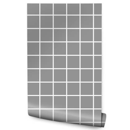 Tapeta Nowoczesna Minimalistyczna Szaro - Biała Krata