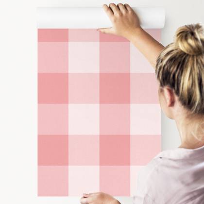 Tapeta Minimalistyczna Krata W Pastelowych Barwach
