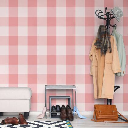 Tapeta Minimalistyczna Krata W Pastelowych Barwach
