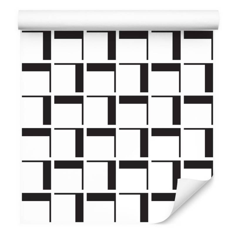 Tapeta 3D Geometryczna W Kratę Do Salonu, Biura
