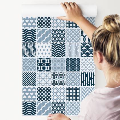 Tapeta Modernistyczna Mozaika Geometryczna