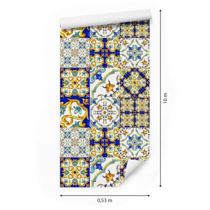 Tapeta Do Kuchni, Orientalna, Kolorowa Mozaika