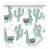 Tapeta Do Pokoju Dziecka, Lamy, Rośliny, Gwiazdy