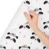 Tapeta Urocze Pandy Z Kwiatami