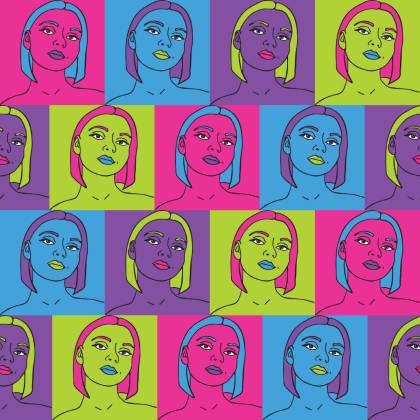 Tapeta Portrety W Stylu Pop-Art