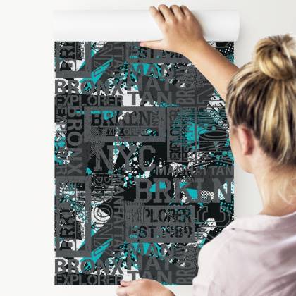 Tapeta Młodzieżowa Graffiti Napisy Nowy Jork Bronx