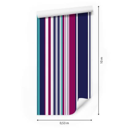 Tapeta Do Salonu, Kolorowe, Pionowe Paski