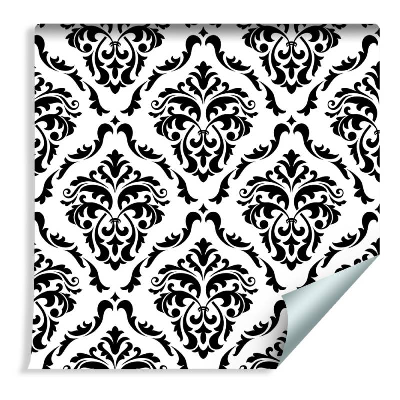 Tapeta Klasyczne Czarno-Białe Ornamenty
