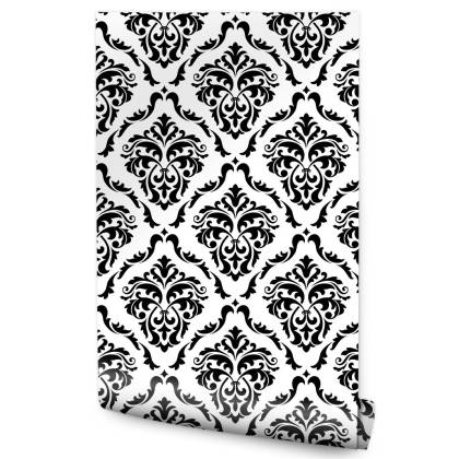 Tapeta Klasyczne Czarno-Białe Ornamenty