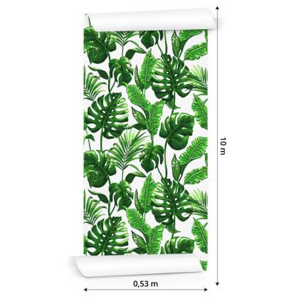 Tapeta Liście Monstera I Palmy