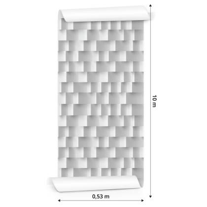 Tapeta Nowoczesny Wzór Geometryczny - Efekt 3D
