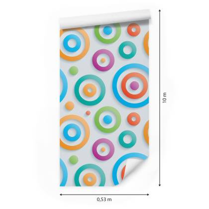 Tapeta Nowoczesna 3D Geometryczna, Pokój Dziecięcy