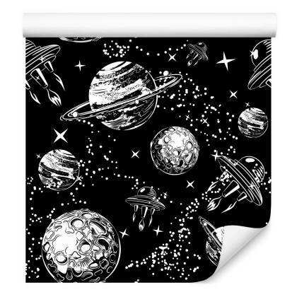 Tapeta Statki Kosmiczne Pośród Planet