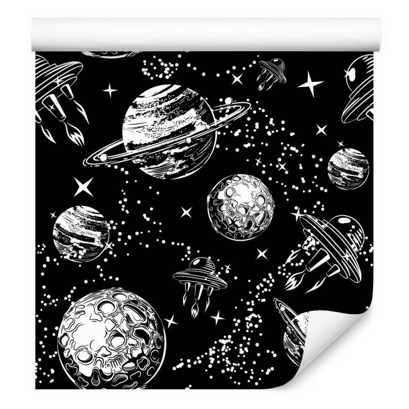 Tapeta Statki Kosmiczne Pośród Planet