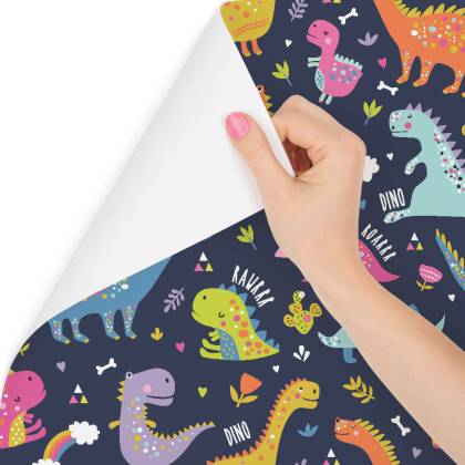 Tapeta Dinozaury Kaktusy Tęcza, Do Pokoju Dziecka