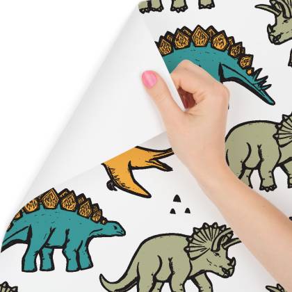 Tapeta W Kolorowe Dinozaury, Dla Dzieci