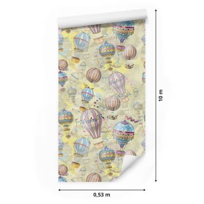 Tapeta Balony W Pastelowych Kolorach