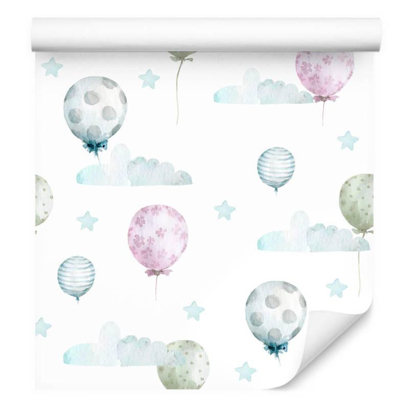 Tapeta Pastelowe Balony Na Tle Gwiazd