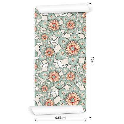 Tapeta Kolorowe Kwiaty W Stylu Vintage