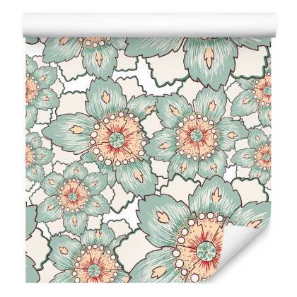 Tapeta Kolorowe Kwiaty W Stylu Vintage