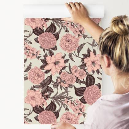 Tapeta Pastelowe Kwiaty W Stylu Vintage