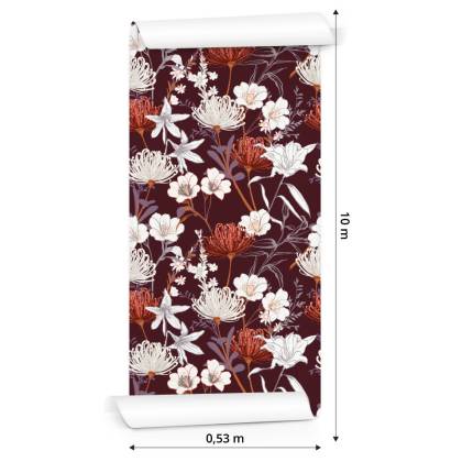 Tapeta Polne Kwiaty W Stylu Vintage