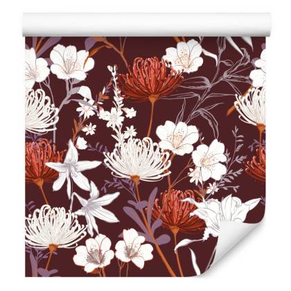 Tapeta Polne Kwiaty W Stylu Vintage