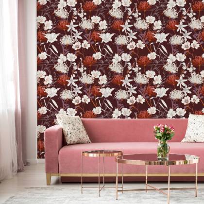 Tapeta Polne Kwiaty W Stylu Vintage