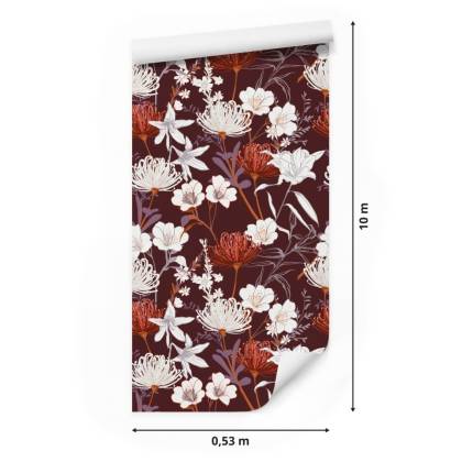 Tapeta Polne Kwiaty W Stylu Vintage
