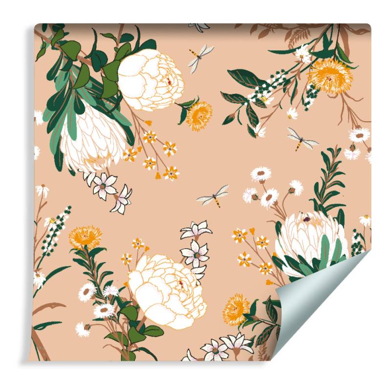 Tapeta Kolorowe Kwiaty W Stylu Vintage