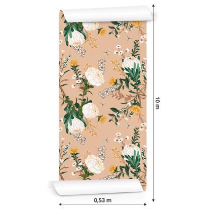 Tapeta Kolorowe Kwiaty W Stylu Vintage