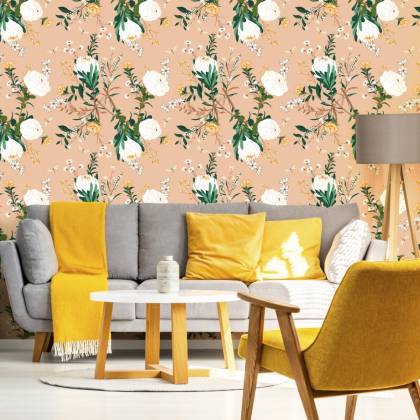 Tapeta Kolorowe Kwiaty W Stylu Vintage