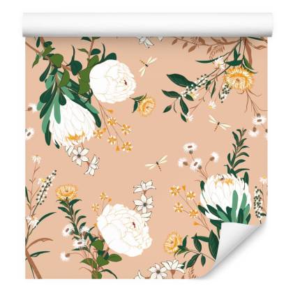 Tapeta Kolorowe Kwiaty W Stylu Vintage