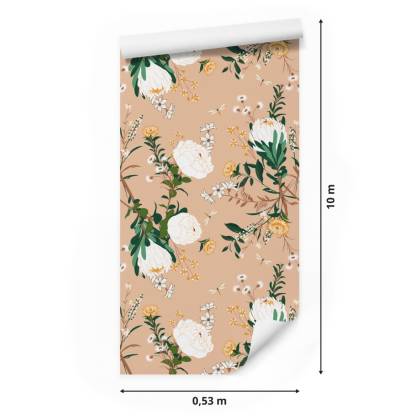 Tapeta Kolorowe Kwiaty W Stylu Vintage