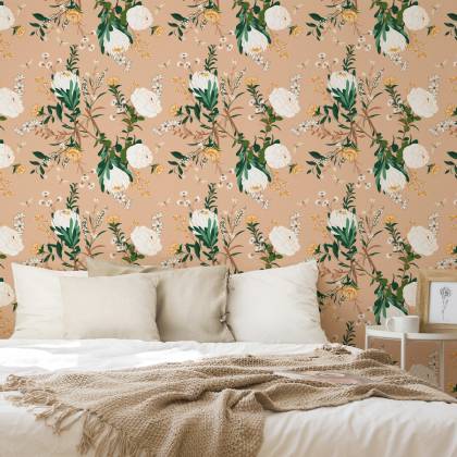 Tapeta Kolorowe Kwiaty W Stylu Vintage