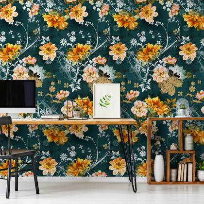 Tapeta Kwiaty W Stylu Vintage