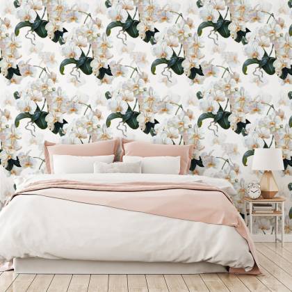 Tapeta Do Sypialni Egzotyczne Storczyki Orchidee