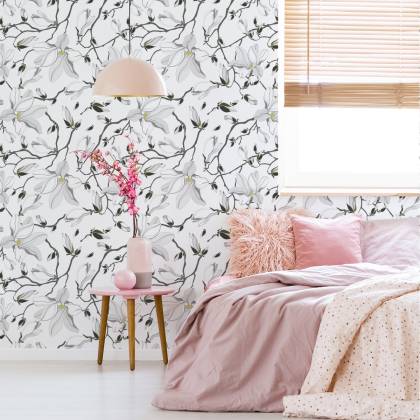 Tapeta Białe Magnolie