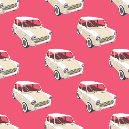 Tapeta Dla Dzieci - Kultowe Auta W Stylu Retro