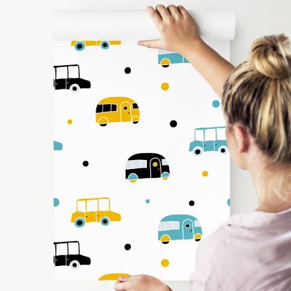Tapeta Dla Chłopca Kolorowe Samochody Autobusy
