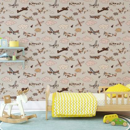 Tapeta Samoloty W Stylu Vintage