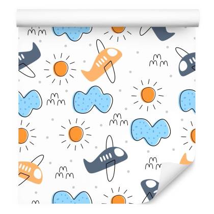Tapeta Minimalistyczne Bajkowe Samoloty